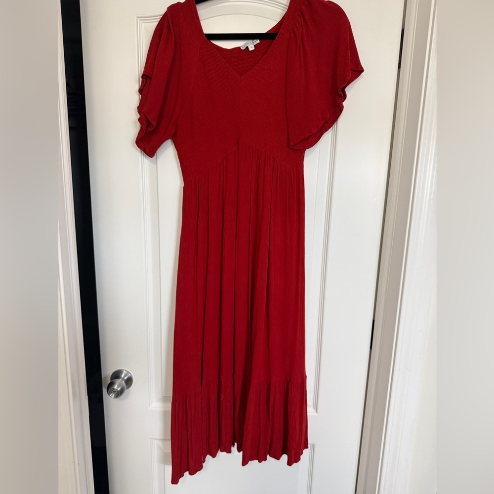Felicity Smocked Dress - Burnt Orange
